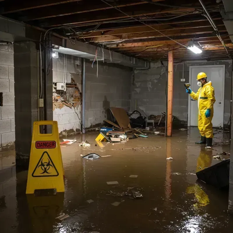 Flooded Basement Electrical Hazard in Saint Stephen, SC Property